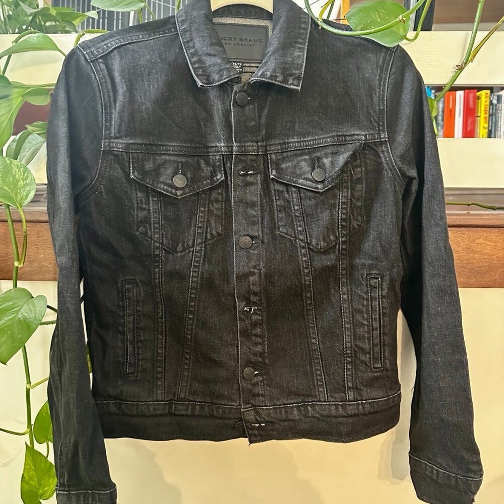 Lucky Brand black denim jacket XS/PT
